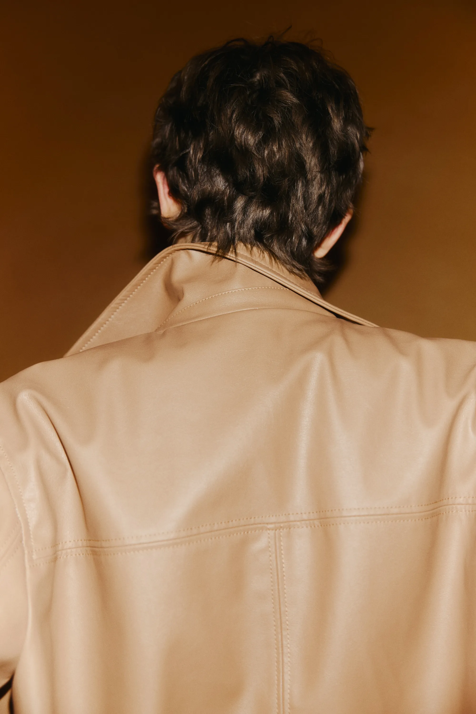 Veste en tissu enduit - Beige foncé