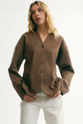Blazer en jersey - Marron — photo 1