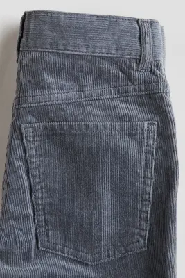 Pantalon Relaxed Fit en velours côtelé - Bleu acier — photo 4