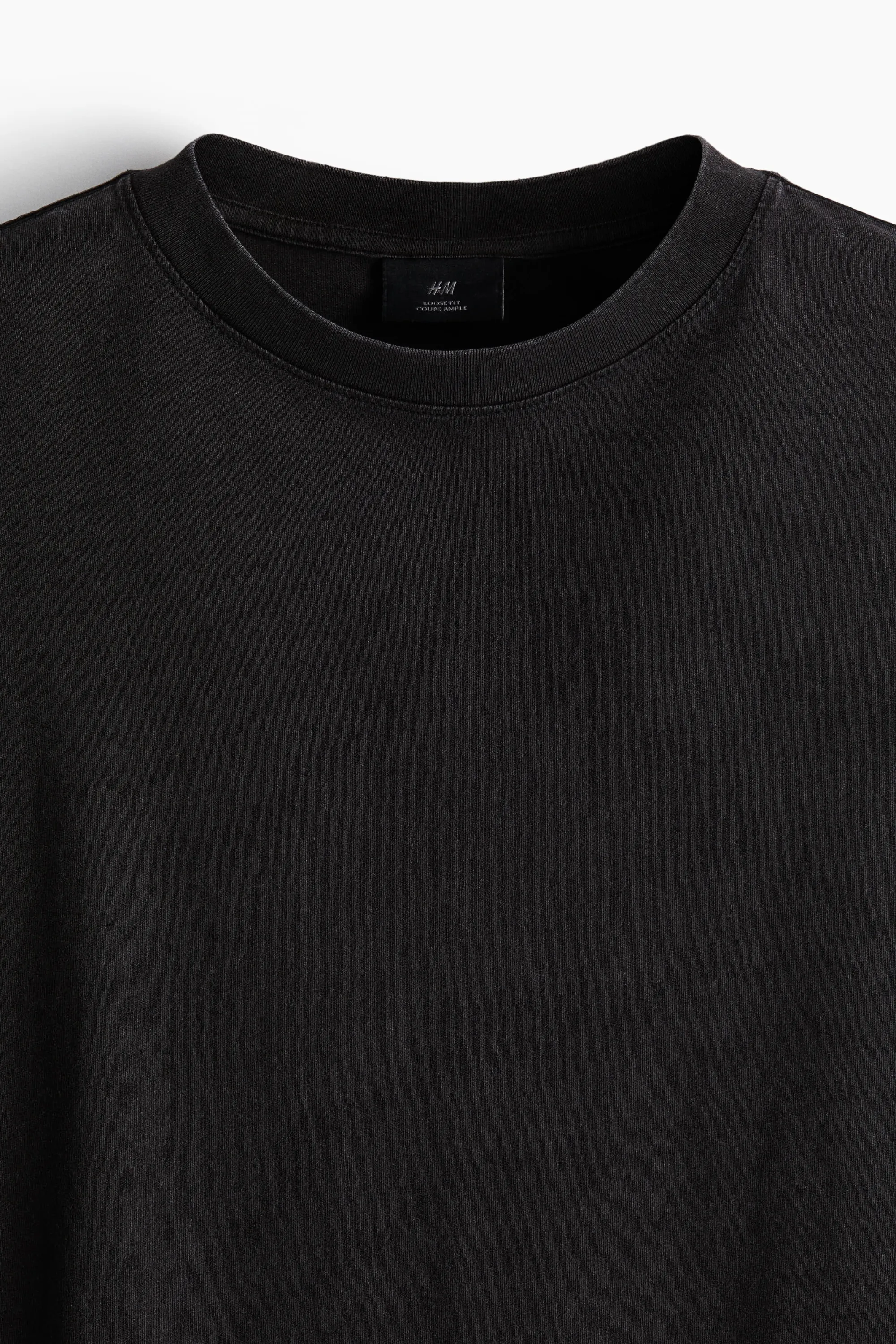 T-shirt délavé Loose Fit - Noir