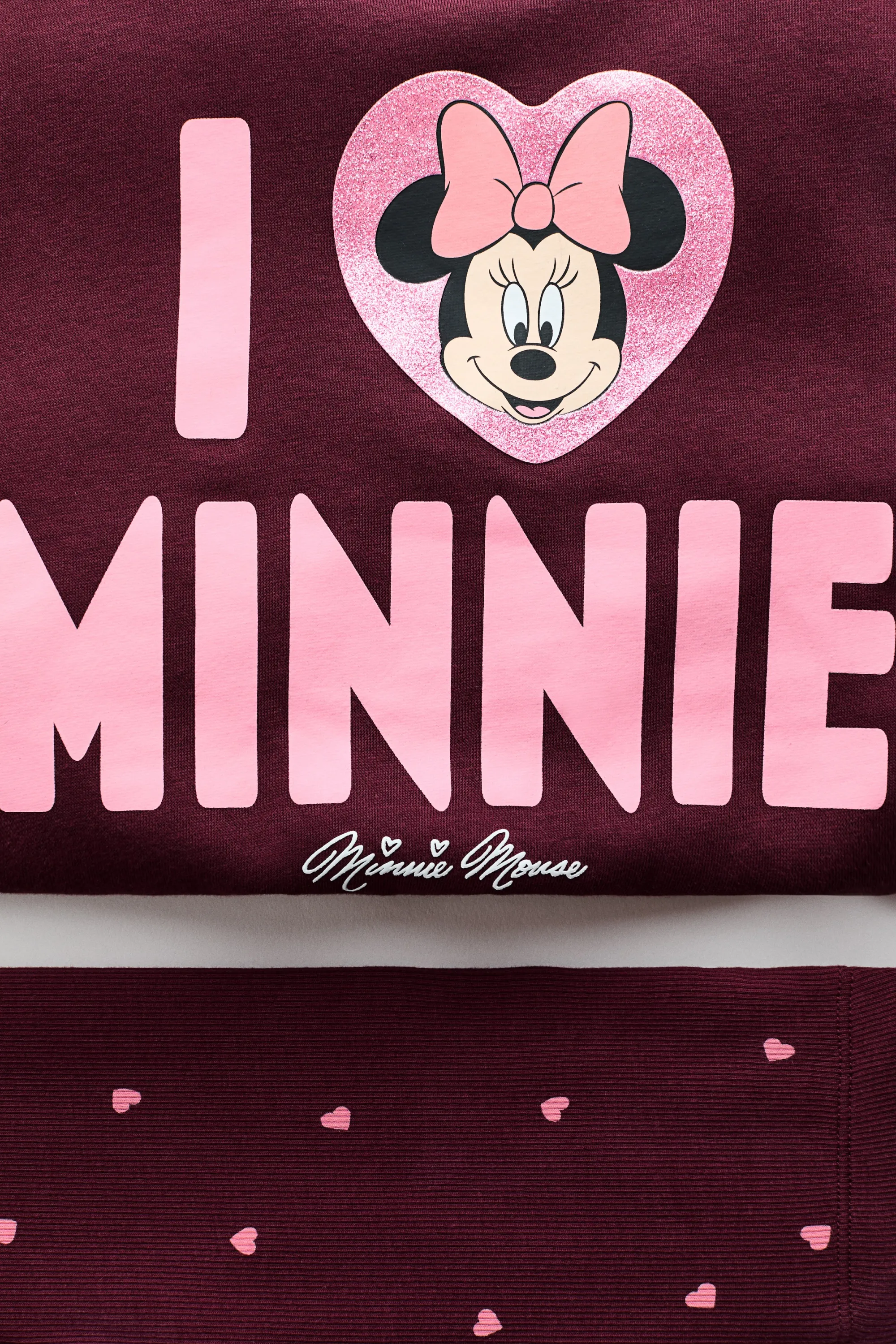 Ensemble 2 pièces sweat et legging - Rouge foncé/Minnie