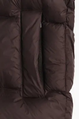 Hooded down puffer jacket - Marron foncé — photo 5