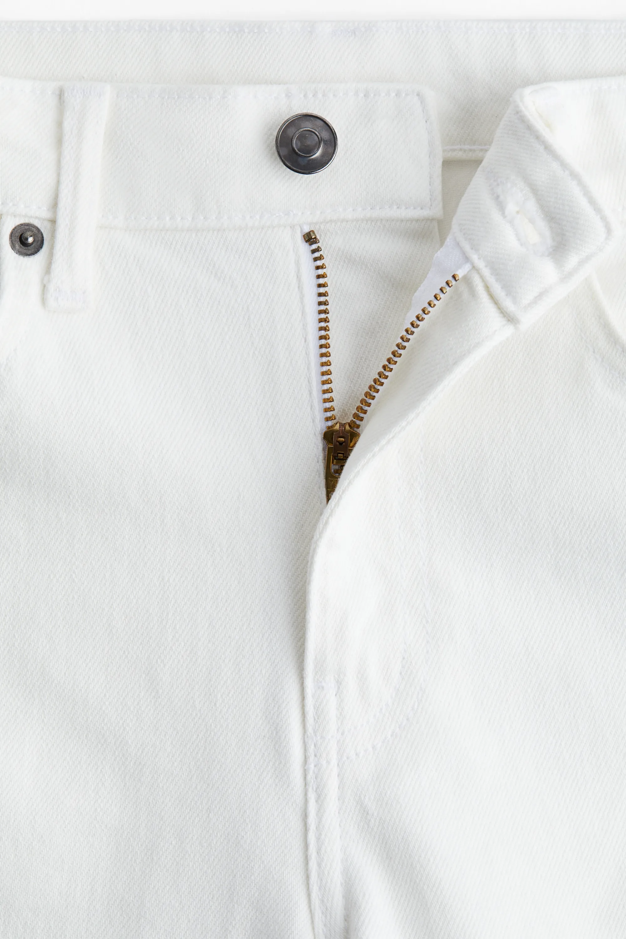 Jean Straight Regular avec bandes latérales - Blanc