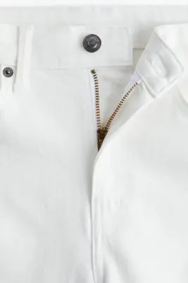 Jean Straight Regular avec bandes latérales - Blanc — photo 1