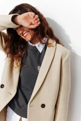 GISELE Manteau en laine Femme — photo 4