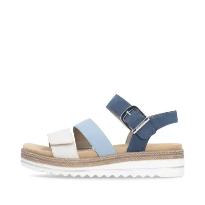 Sandales Remonte D0Q55-14 Bleu Marine - Velcro Boucle Grande Pointure Femme — photo 2