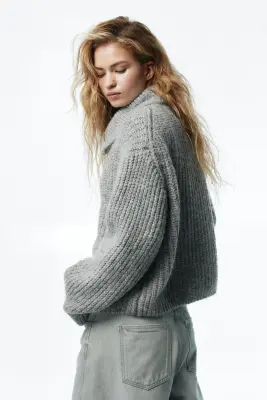 Gilet zippé - Gris clair chiné — photo 4