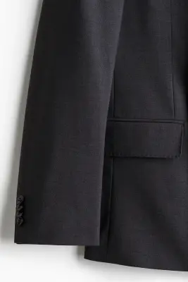 Veste Regular Fit à fermeture croisée - Gris foncé — photo 2