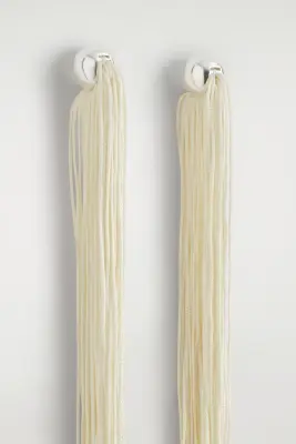 PENDANTS D'OREILLES FRANGÉS - JAUNE / ARGENTÉ — photo 2