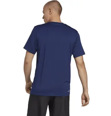 ADIDAS TEE SHIRT STRETCH GRANDE LONGUEUR Marine — photo 3