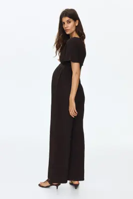 MAMA Combi-pantalon avec ceinture à nouer - Marron foncé — photo 3