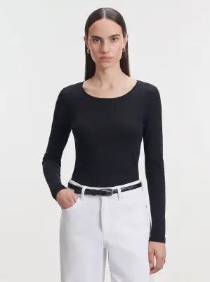 T-shirt en coton et cachemire