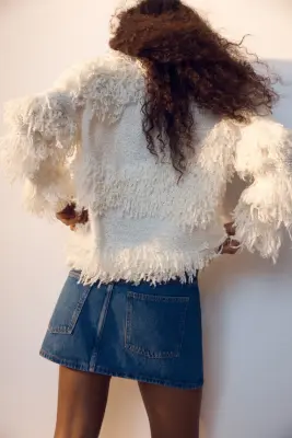 Jupe courte en denim - Bleu denim — photo 3