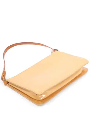 Petit sac pochette LEXINGTON en cuir verni beige Prix boutique 1340€ — photo 3