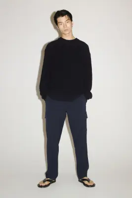Pantalon cargo Four-way Stretch Regular Fit - Bleu marine — photo 2