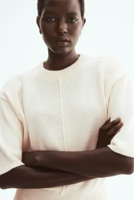 Top en maille - Crème — photo 2