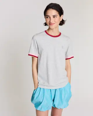 Short Marcelline rayures turquoise — photo 4