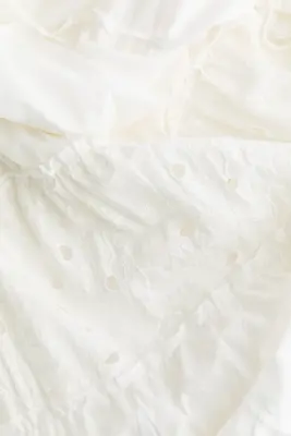 Jupe maxi avec broderie anglaise - Crème — photo 4