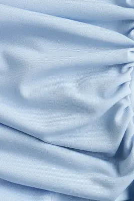Top dos nu à effet drapé - Bleu clair — photo 3