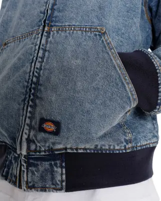 Hooded Denim Jacket Rinsed Fade Blue — photo 5