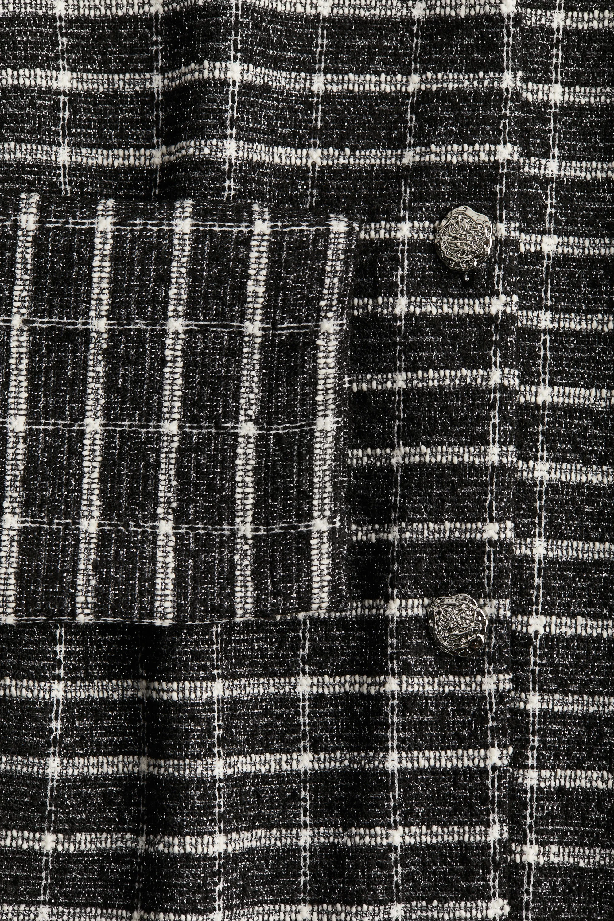 Gilet scintillant en jersey texturé - Noir/carreaux