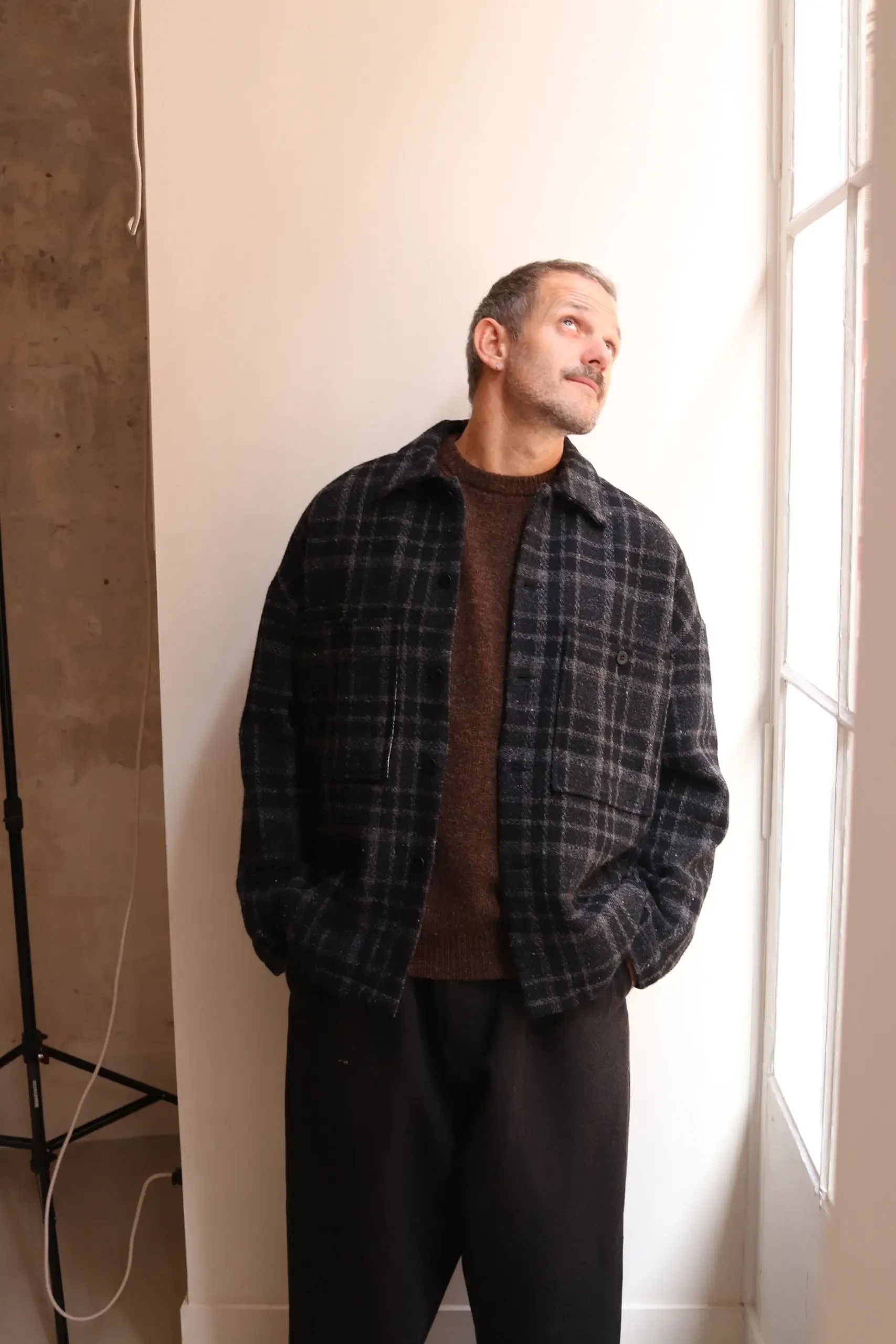 Evan Kinori – Field Shirt Two – Black/Grey