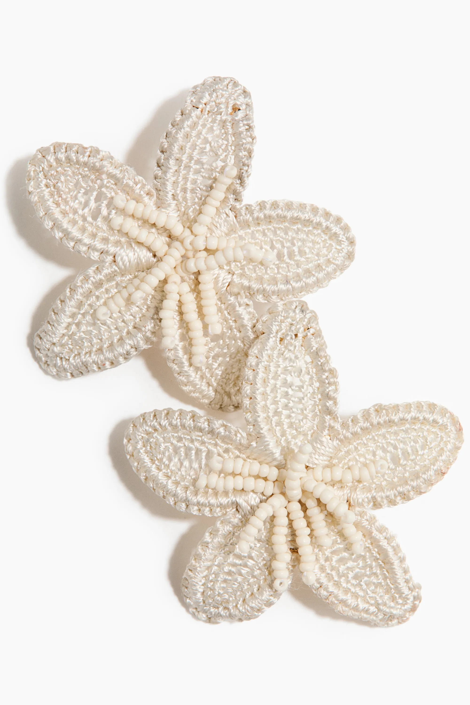 Boucles d'oreilles fleurs - Blanc