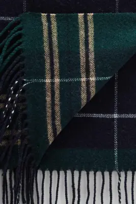 Écharpe Public tartan vert et bleu — photo 3