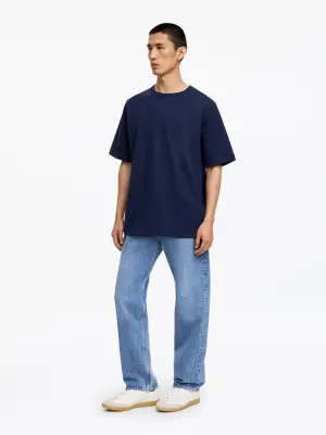 T-shirt oversize 270 GSM - Bleu foncé — photo 3