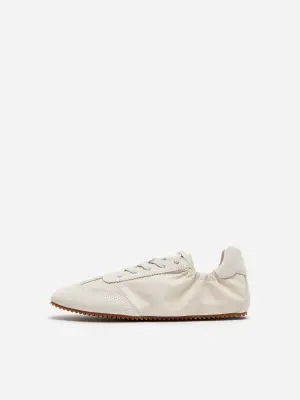 Baskets en nylon et cuir - Blanc cassé — photo 3