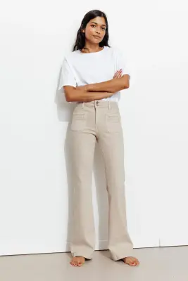 EUGENE pantalon bootcut toile — photo 2