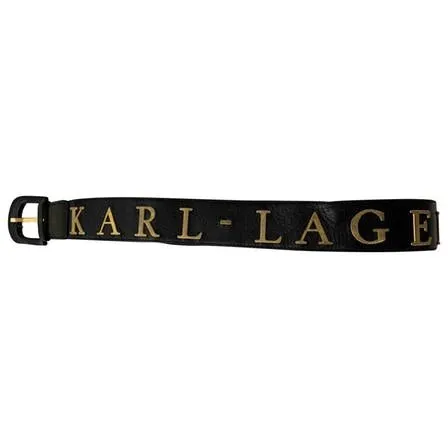 Ceinture lettre caviar noir