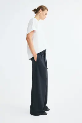 Pantalon chic avec ceinture - Bleu marine — photo 2