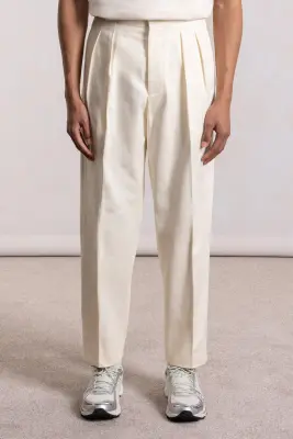 Pantalon French Military - Coton Écru — photo 3