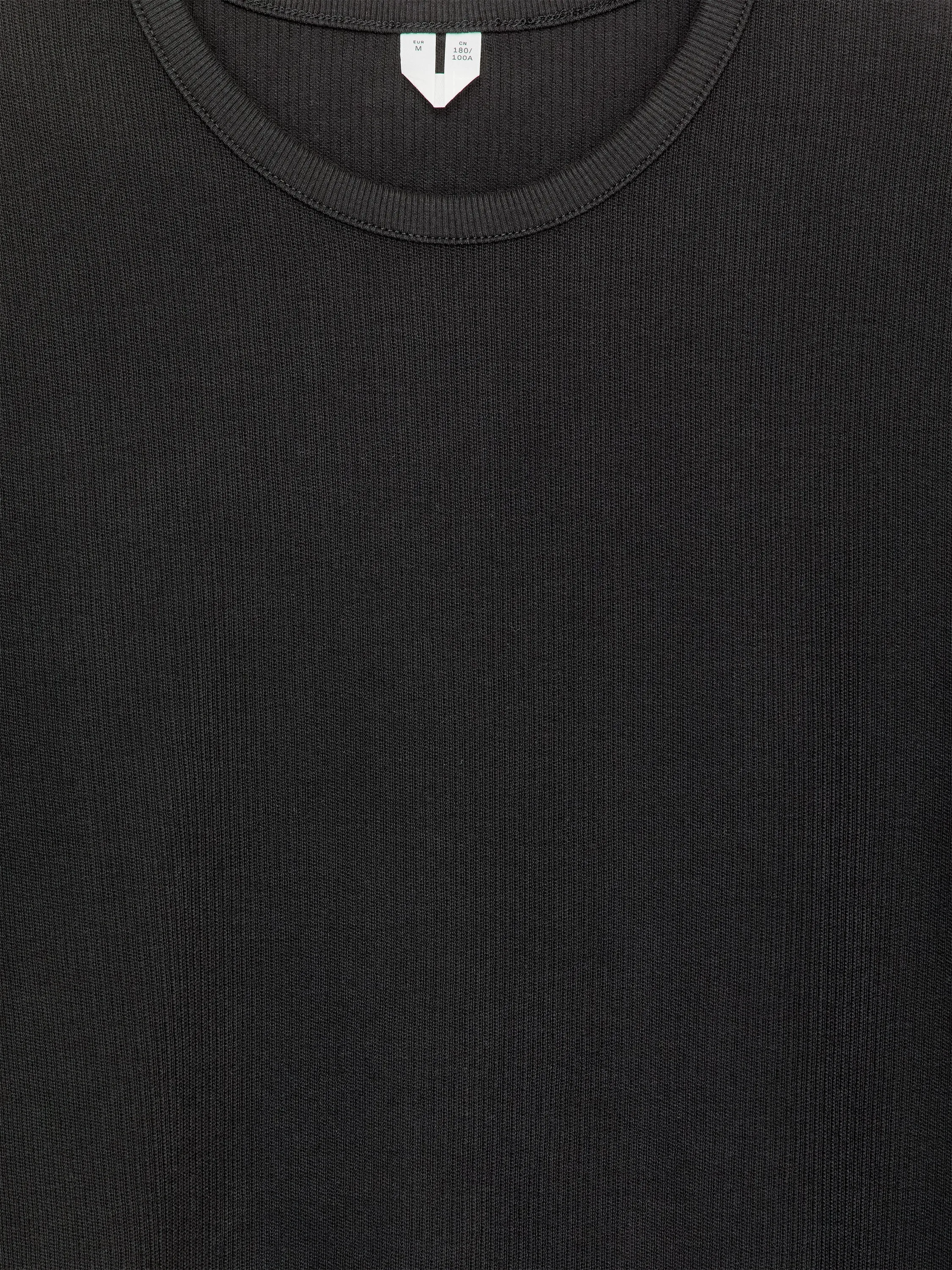 T-shirt ajusté en coton - Noir