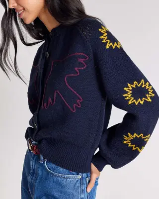 Cardigan Lucile bleu marine — photo 2