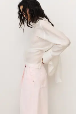 Short Bermuda en denim - Rose clair — photo 2