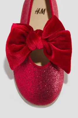 Ballerines avec nœud - Rouge — photo 2