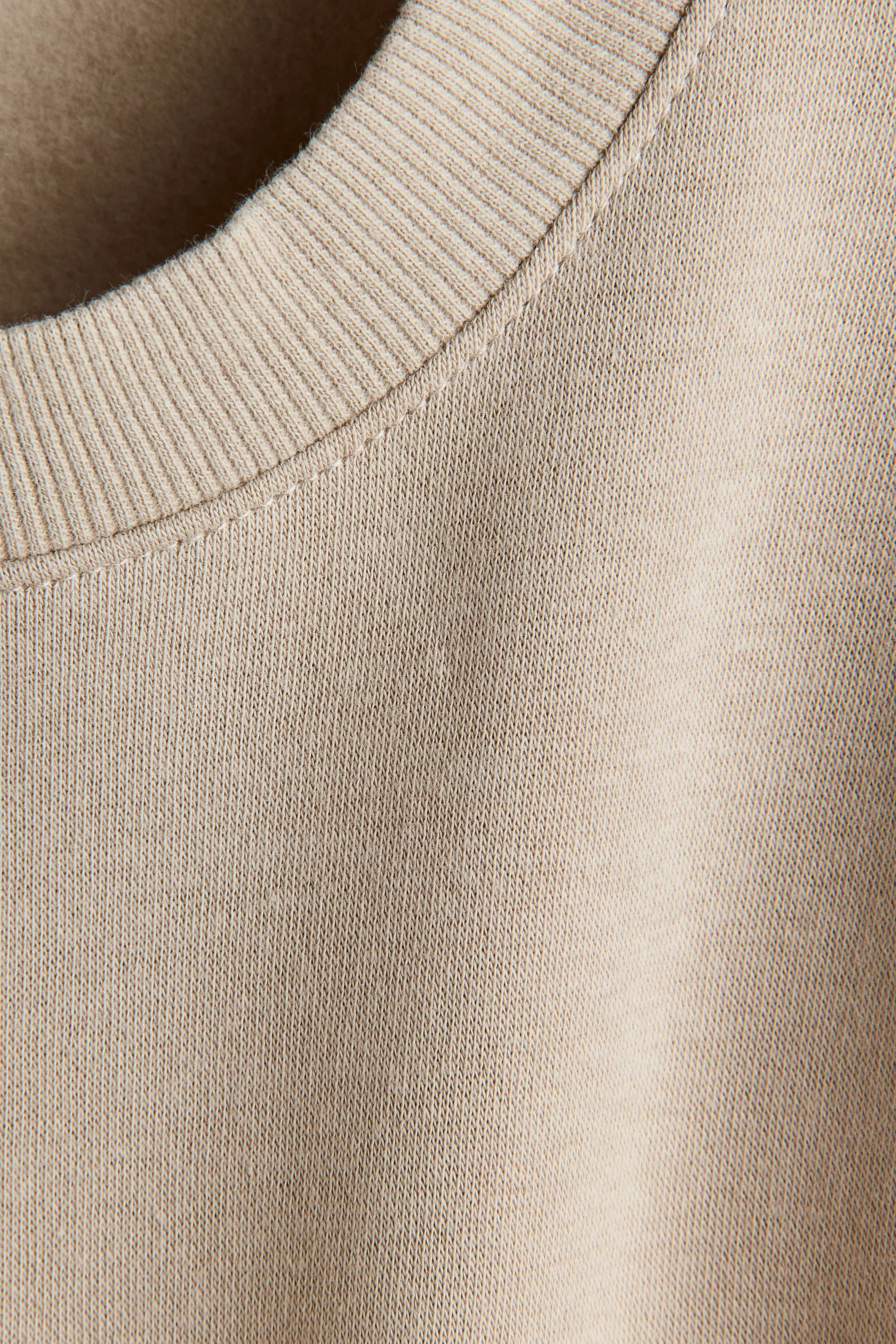 Sweat à l'intérieur brossé - Beige clair