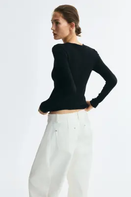 Top en coton Supima® - Noir — photo 2