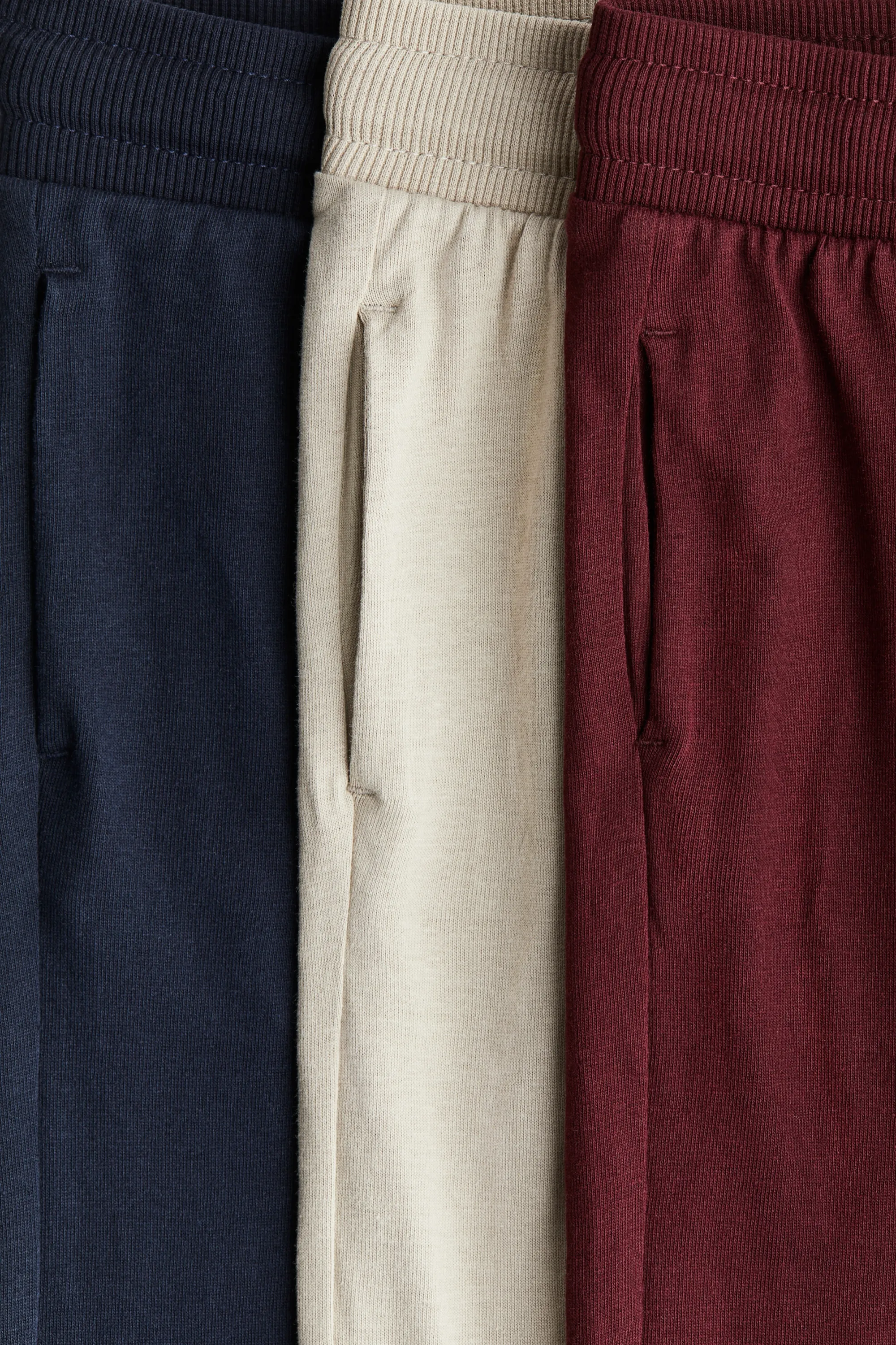 Lot de 3 pantalons jogger - Bleu foncé/rouge foncé