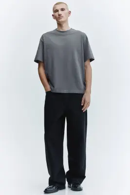 T-shirt Relaxed Fit - Gris foncé — photo 1