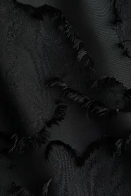 Blouse en tissu jacquard - Noir — photo 4