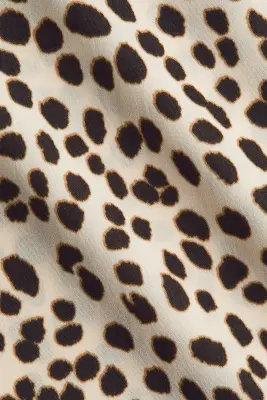 Blouse avec détail façon cape - Crème/imprimé guépard — photo 4