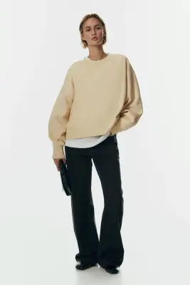 Sweat oversize - Jaune clair — photo 2