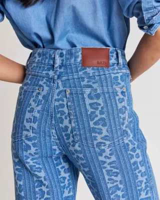 Jean Zach léopard et rayures bleu — photo 4