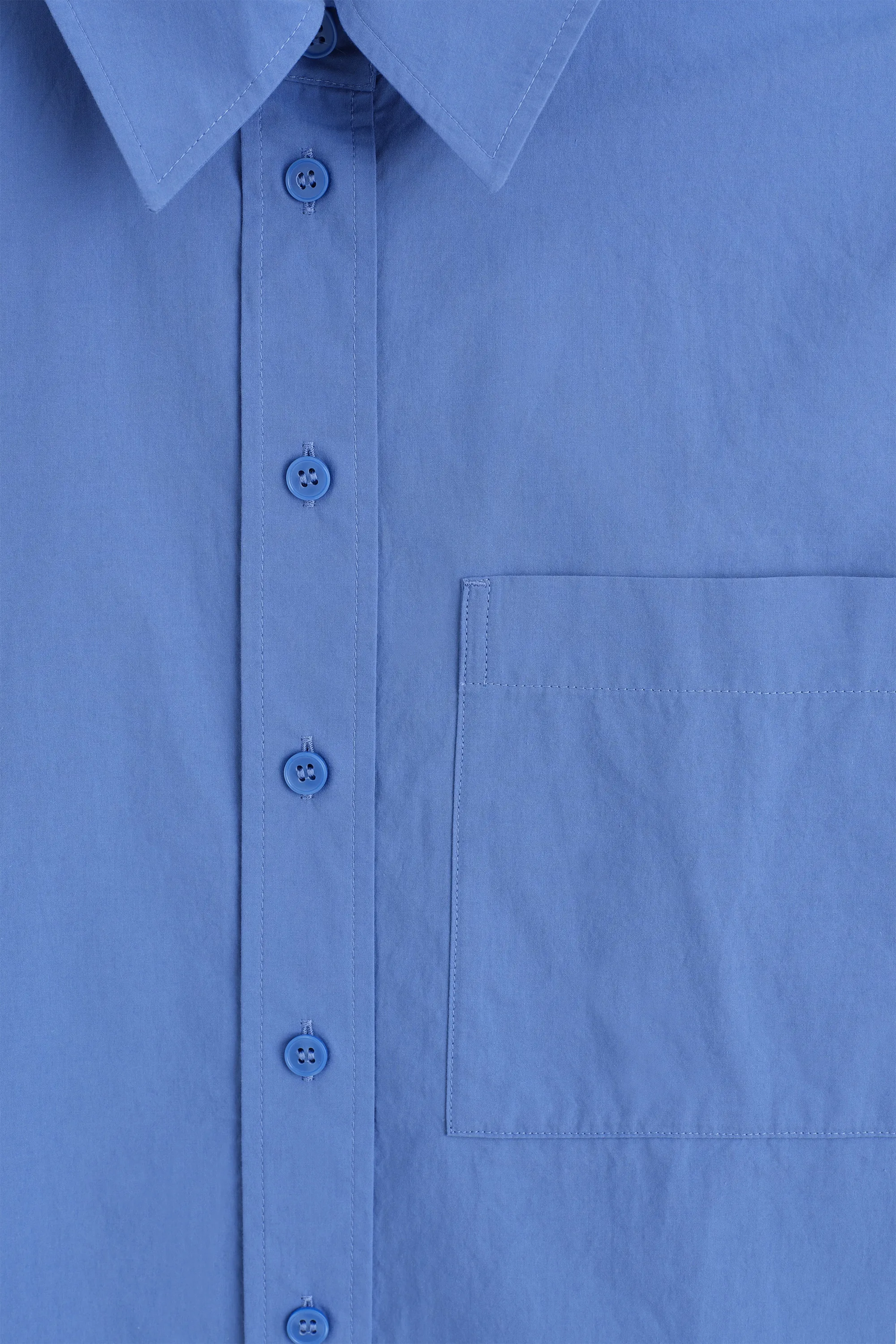 CHEMISE HABILLÉE EN COTON PIMA - BLEU