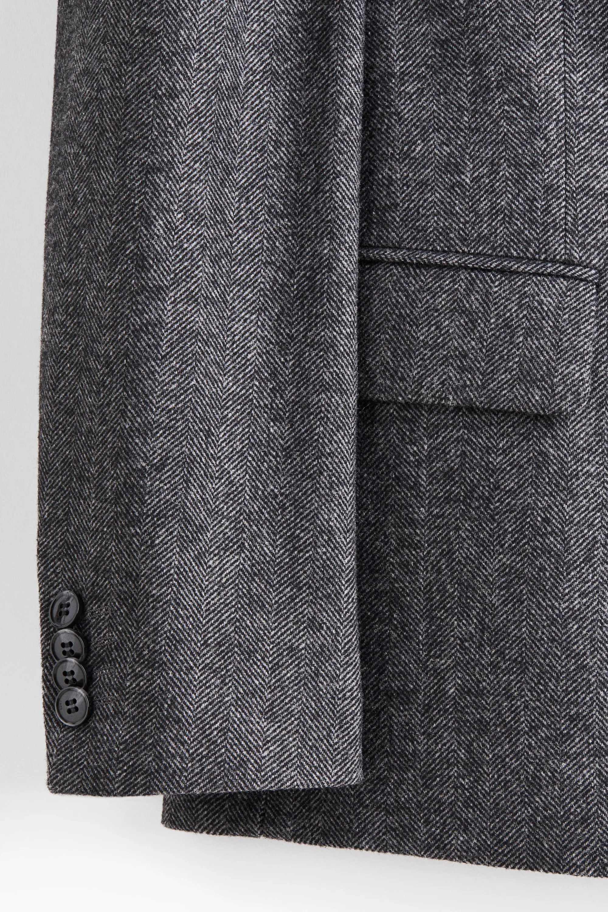 Veste Relaxed Fit à fermeture croisée - Gris foncé/motif chevron