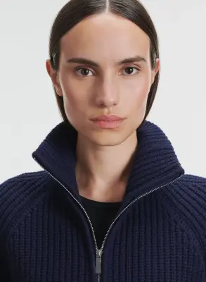 Gilet en cuir et laine mérinos — photo 3