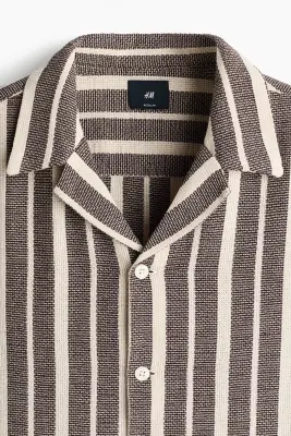 Chemise Regular Fit - Marron foncé/rayé — photo 5